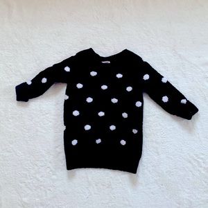 Black and white polka dot sweater